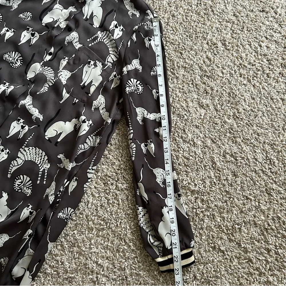 Zara Gray and White Animal Print Mini Dress - Picture 8 of 9